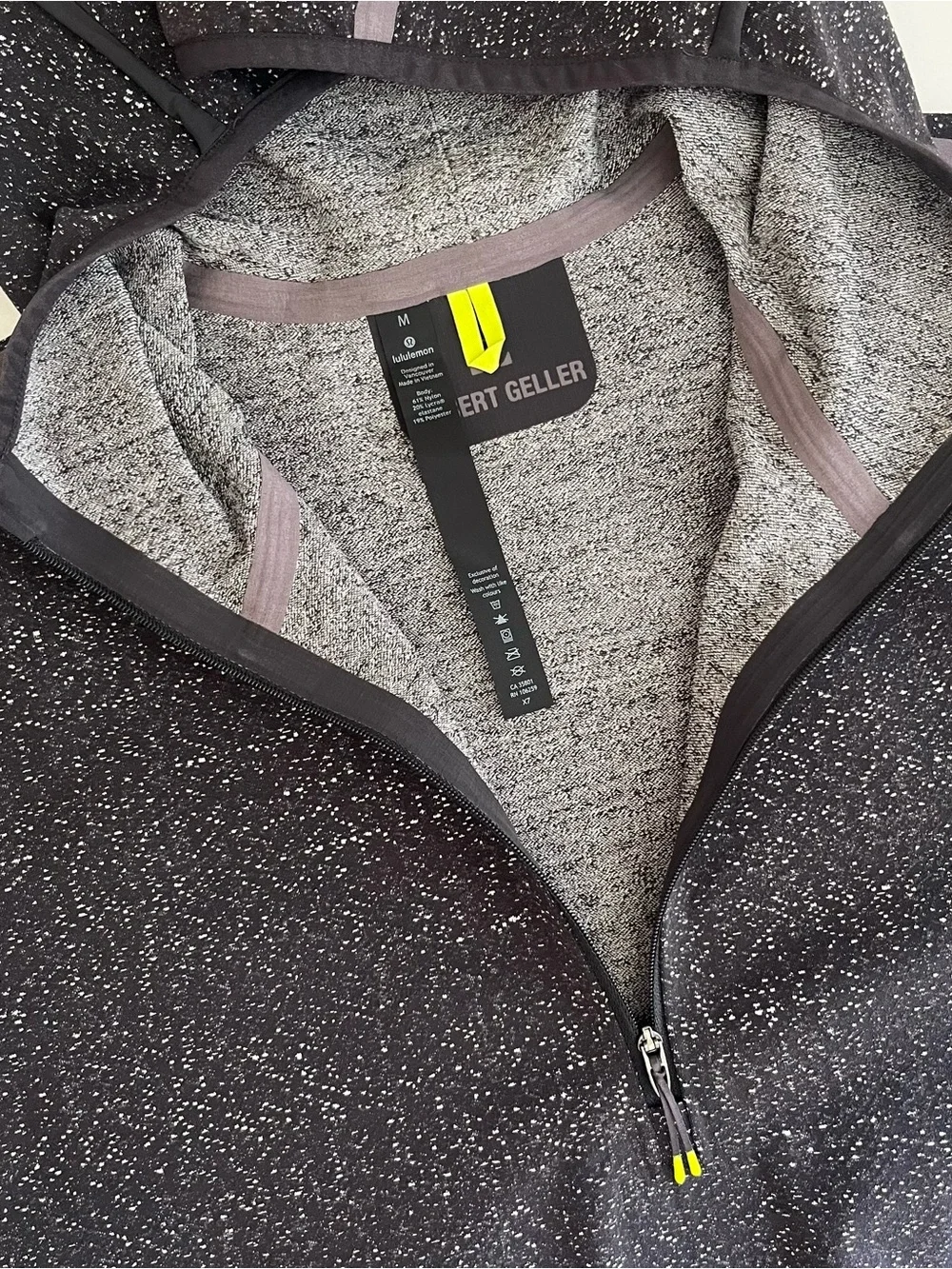 Lululemon x Robert Geller 1/2 Zip Pullover Hoodie Heather Grey Moonphase Size M